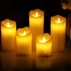 Elektronisk flamless led ljus lampa swing flame gult led ljus batteridrivna ljus swinging flame led candle
