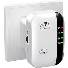 WiFi Extender Booster, WLAN Repeater Verstärker Bis Zu 5000sq.ft Mit Repeater/AP Modus, Long Range Amplifier Mit Ethernet Port Zu Allen Geräten, 1-Key Setup, Access Point