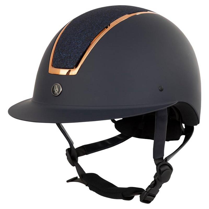 BR Omega ridehjelm carbon navy/rosegold - 52-54 , Navy
