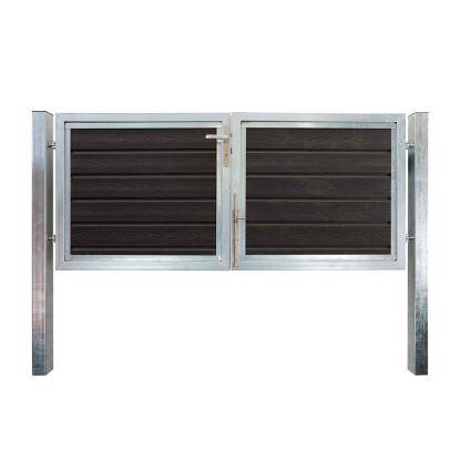 Kirkedal Galvaniseret dobbeltlåge med K1 profiler inkl. 2 stolper, 200 x 178 cm
