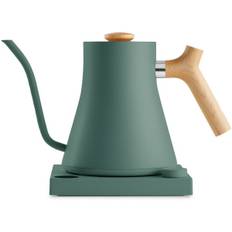 Fellow Stagg EKG Electric Variable Temperature Kettle 900 ml, Smokey Green + Wooden Handle