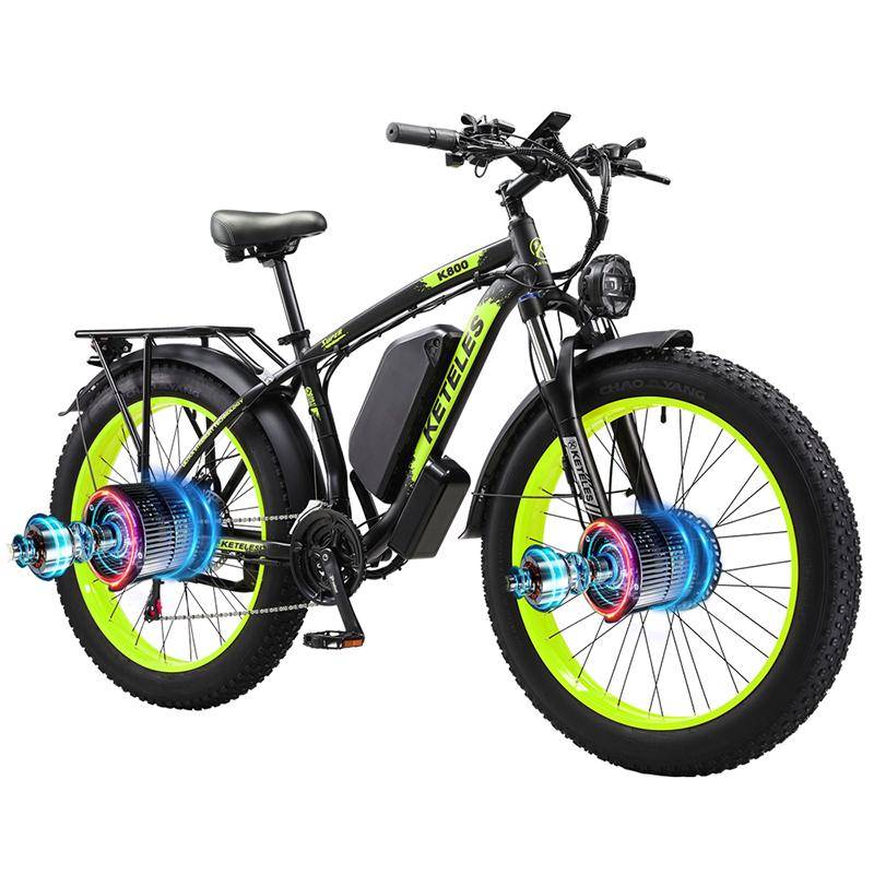 KETELES K800 Dubbel 1000W Elcykel Totalt 2000W 48V 23Ah Avtagbart Litiumbatteri blå