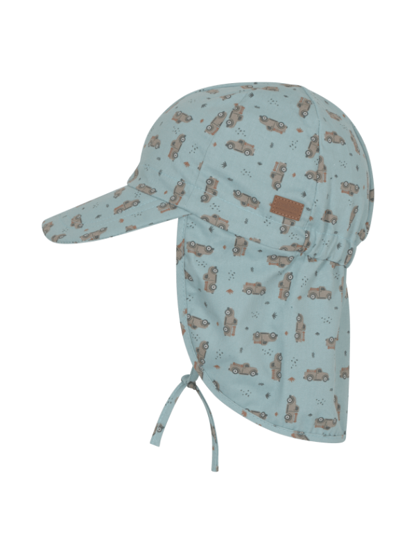 Melton Solhat Med Print UV 50+,Blue Surf - Sommerhat - Legekammeraten.dk