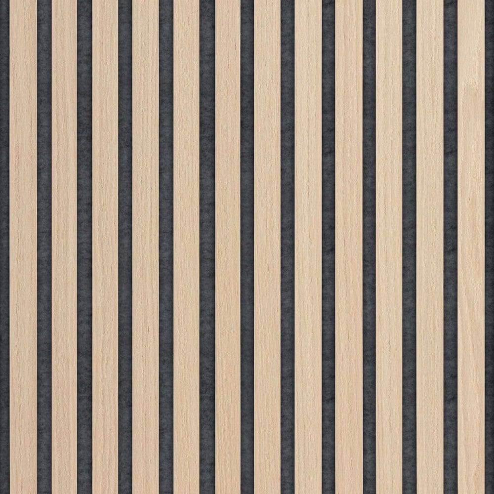 Wood on Wall Akustikpanel Ek Vitlackad - 2-pack / Mörkgrå / 2700x600mm