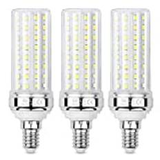 SAUGLAE 20 W LED majslampor, 150 W glödlampor ekvivalent, 4 000 K naturlig vit, 2 300 lm, E14 små Edison skruvglödlampor, 3-pack