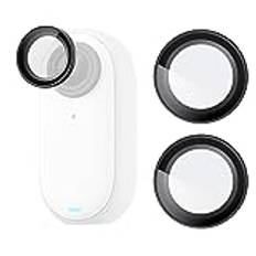 BeisDirect 2-pack linsskydd för Insta360 GO 3 actionkameratillbehör, linsskydd för Insta 360 GO 3 Linsskyddsfodral anti-fall anti-dimma anti-smuts anti-repor