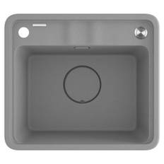Granit Diskho Momi Grå Metallic Matt 50x44 cm med Vattenlås