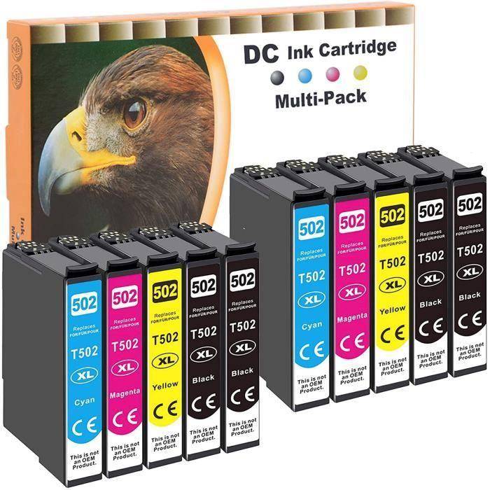 502XL Cartouches d'encre Compatible pour Epson 502 502 XL pour Epson Workforce WF-2860 WF-2860DWF WF-2865 WF-2865DWF, Expression 955