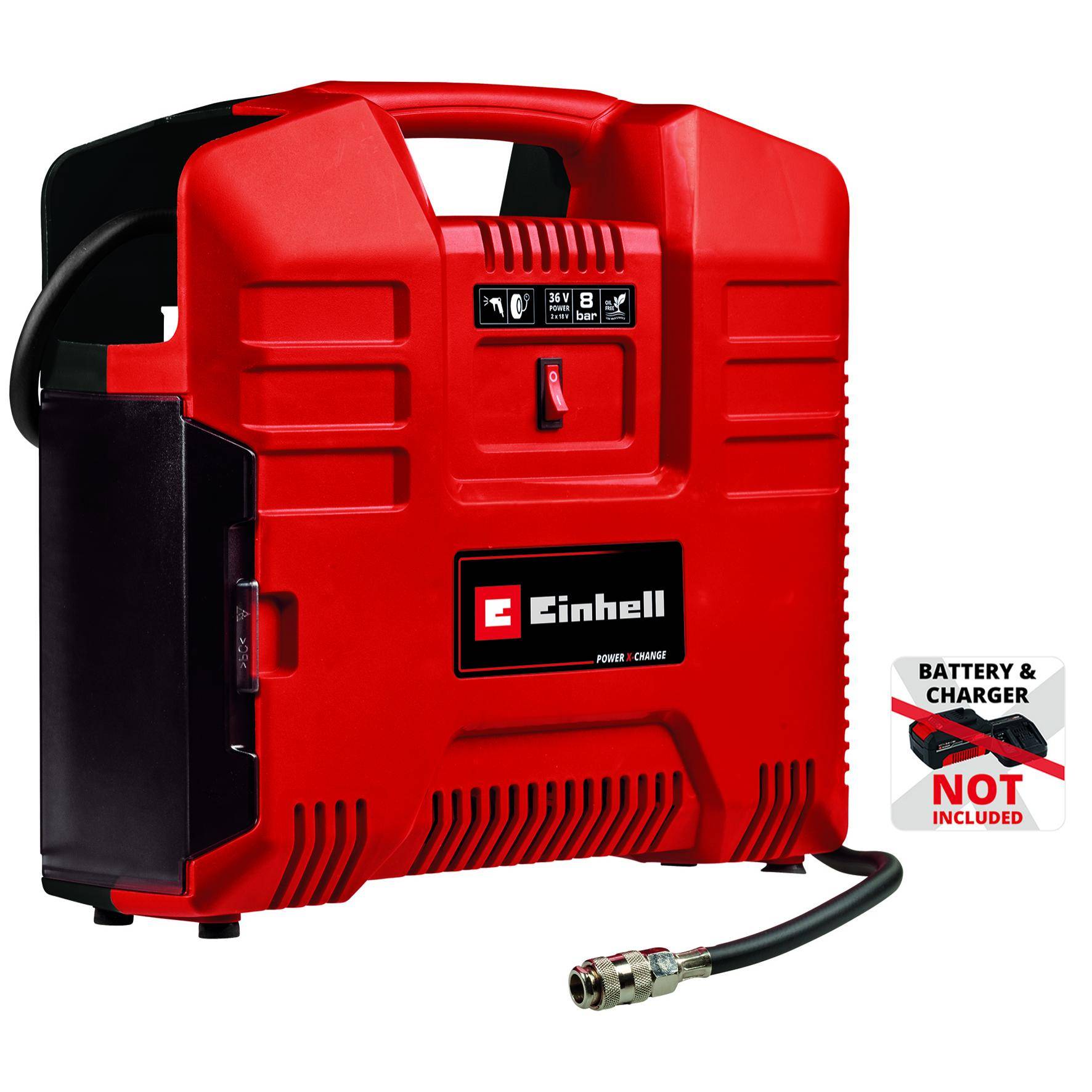 Einhell Einhell TE-AC 36/8 Li OF Set transportabel akku-kompressor 2x18 volt u/batteri og lader.