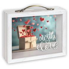 ZEP Andy with Love Spardåse - 65x21 cm, Træ/Glas - Bryllupsdesign