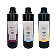 Black Line bastuinfusion, bastudoft, presentset 3 x 500 ml med Happy Planet, Tropical Feeling och Fresh Ocean by SudoreWell®