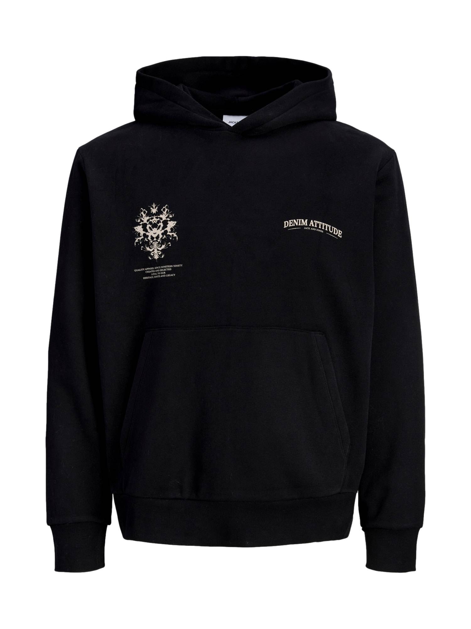 Jack & Jones Junior Sweatshirt 'JJTradition'  ecru / sort