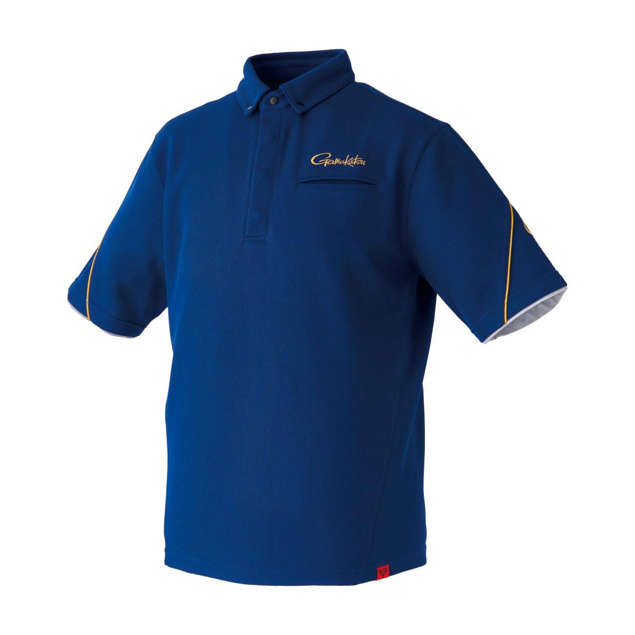 Gamakatsu Fishing Short Size L Shirt, Sleeve, GM3732, Navy,