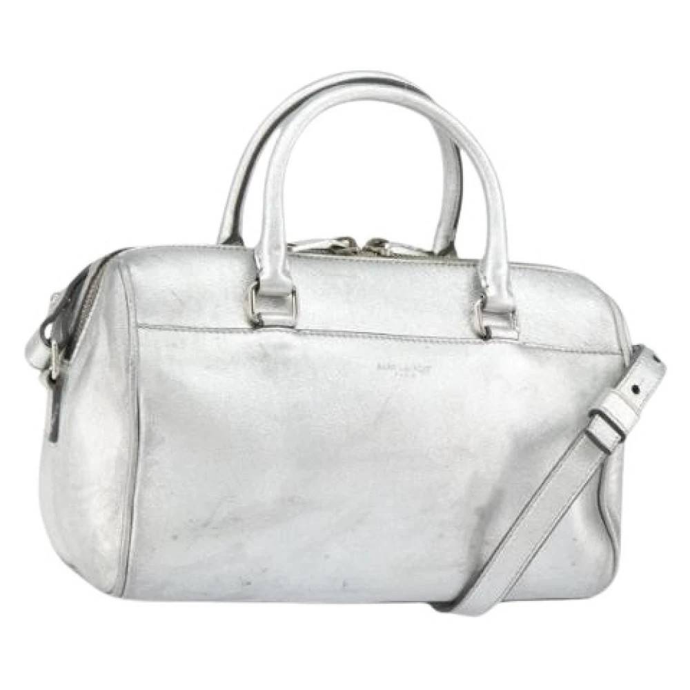 Saint Laurent Vintage Pre-owned Vintage Håndtaske - Vintage - Dame - Grå - ONE SIZE - Læder