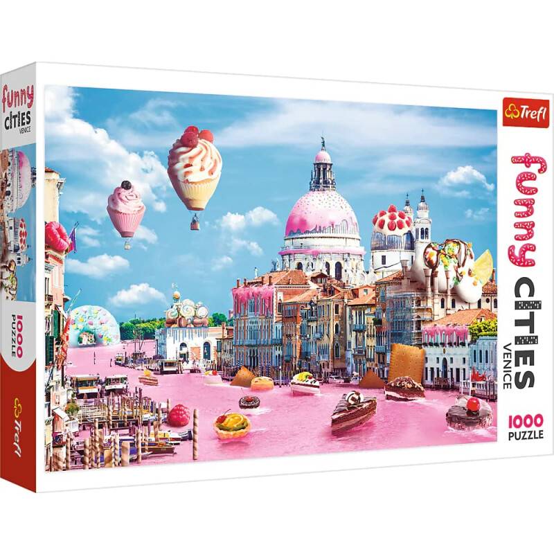 Trefl, Puzzle, Süßigkeiten in Venedig, 1000 Teile, Funny Cities,...