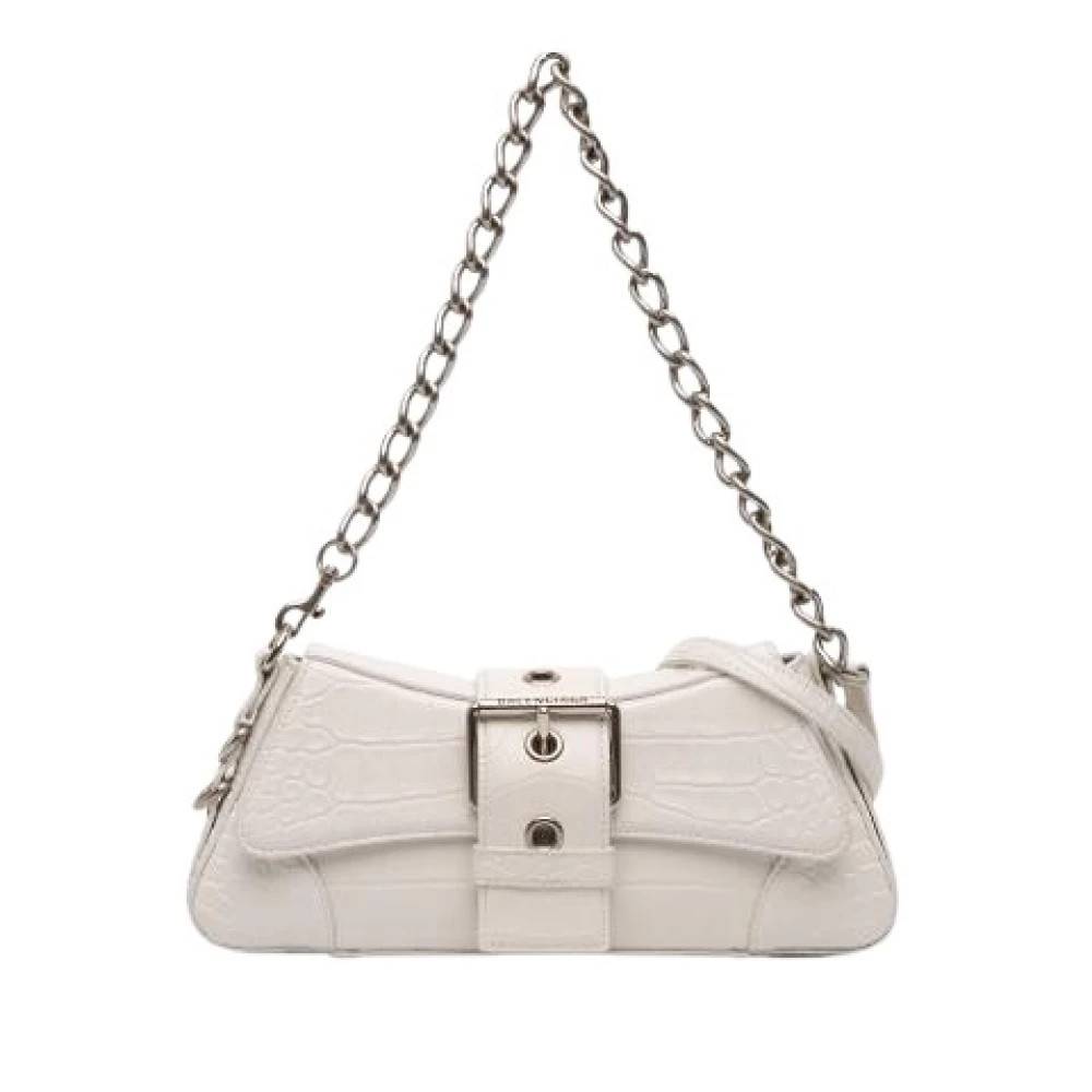 Balenciaga Vintage Pre-owned The Lindsay Shoulder Bag - Vintage - Dame - Hvid - ONE SIZE - Uld