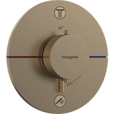 hansgrohe ShowerSelect Comfort S Termostatarmatur til indbygning 2 udtag i Børstet bronze PVD