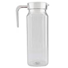 HEITIGN Glaskanna Kanna med Lock, Juiceflaska Genomskinlig Kyl Vatten Fruktjuice Sprit Kanna, Värmebeständig Kanna Vattenkaraff (1100 ml)