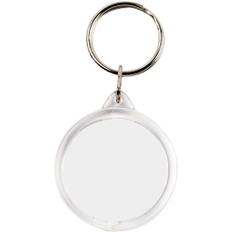 Nøglering med billede rund 4cm - 25 stk