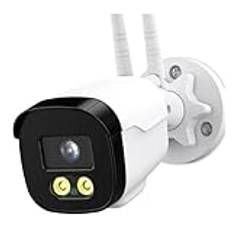 Övervakningskamera, 5MP HD GSM IP-kamera 4G SIM-kort Bullet Security Camera 1080P Utomhus CCTV Kamera Rörelsedetektering P2P-övervakning Rörelsedetektering Säkerhetskameraövervakning(5MP WIFI Version)