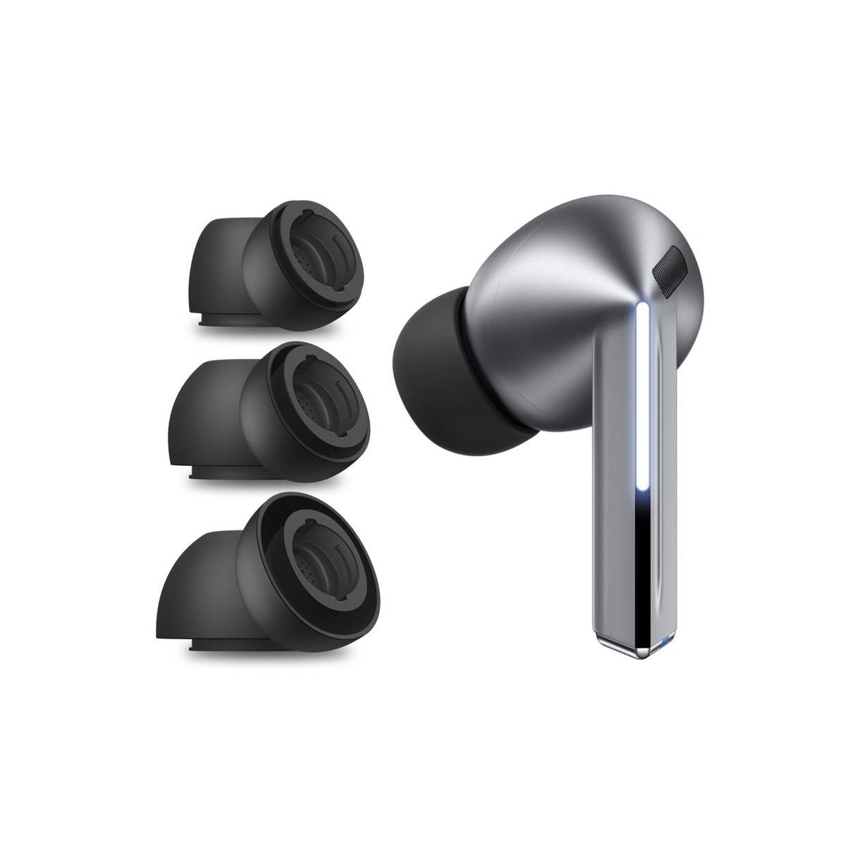 Tech-Protect øretips til Samsung Galaxy Buds 3 Pro S/M/L 3-pak Black
