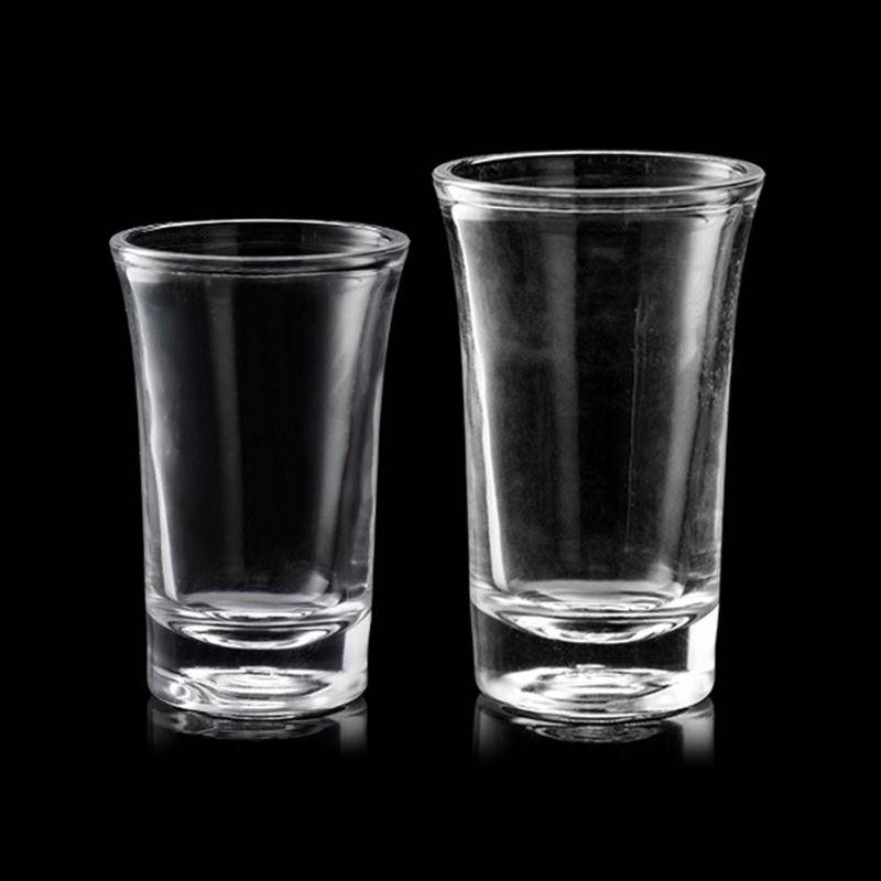 6 st Tunga Shotglas för Kök Bar Fest Splittringssäkra Dricksglas black