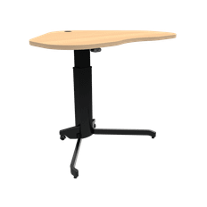 ConSet hæve sænkebord 501-19 med hjul - Bøg - Sort, 90x117 - ConSet
