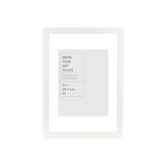 Ellos Home - Ramme Stilren med plexiglas. - Hvid - 70X70