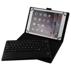 Huawei MediaPad M2 10 - Bluetooth/trådløs Tastatur DANSK layout m/aftagelig læder etui/cover - Sort