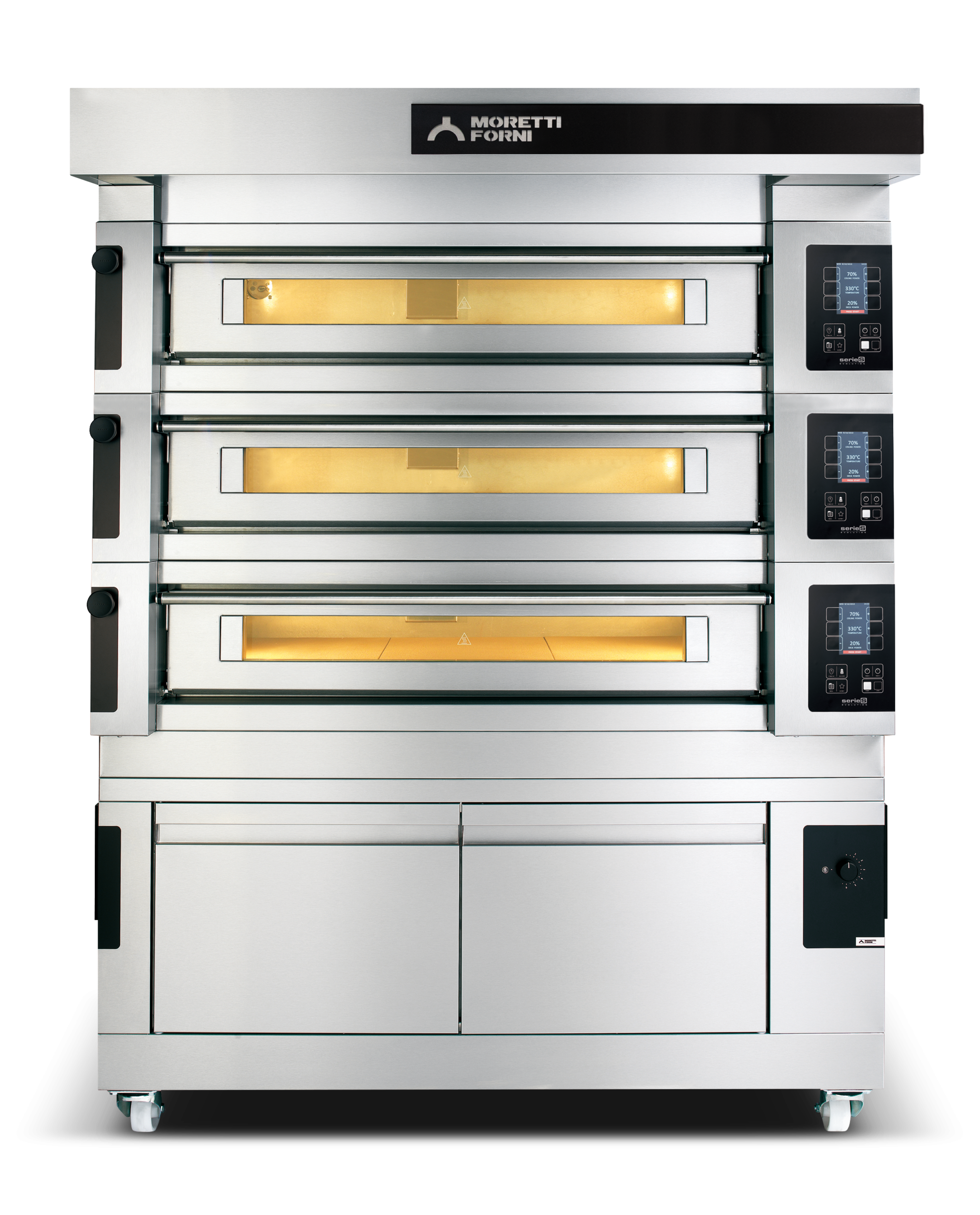 Moretti Forni - S120E, Pizzaovn MOD 3/L inkl. Varmeskab