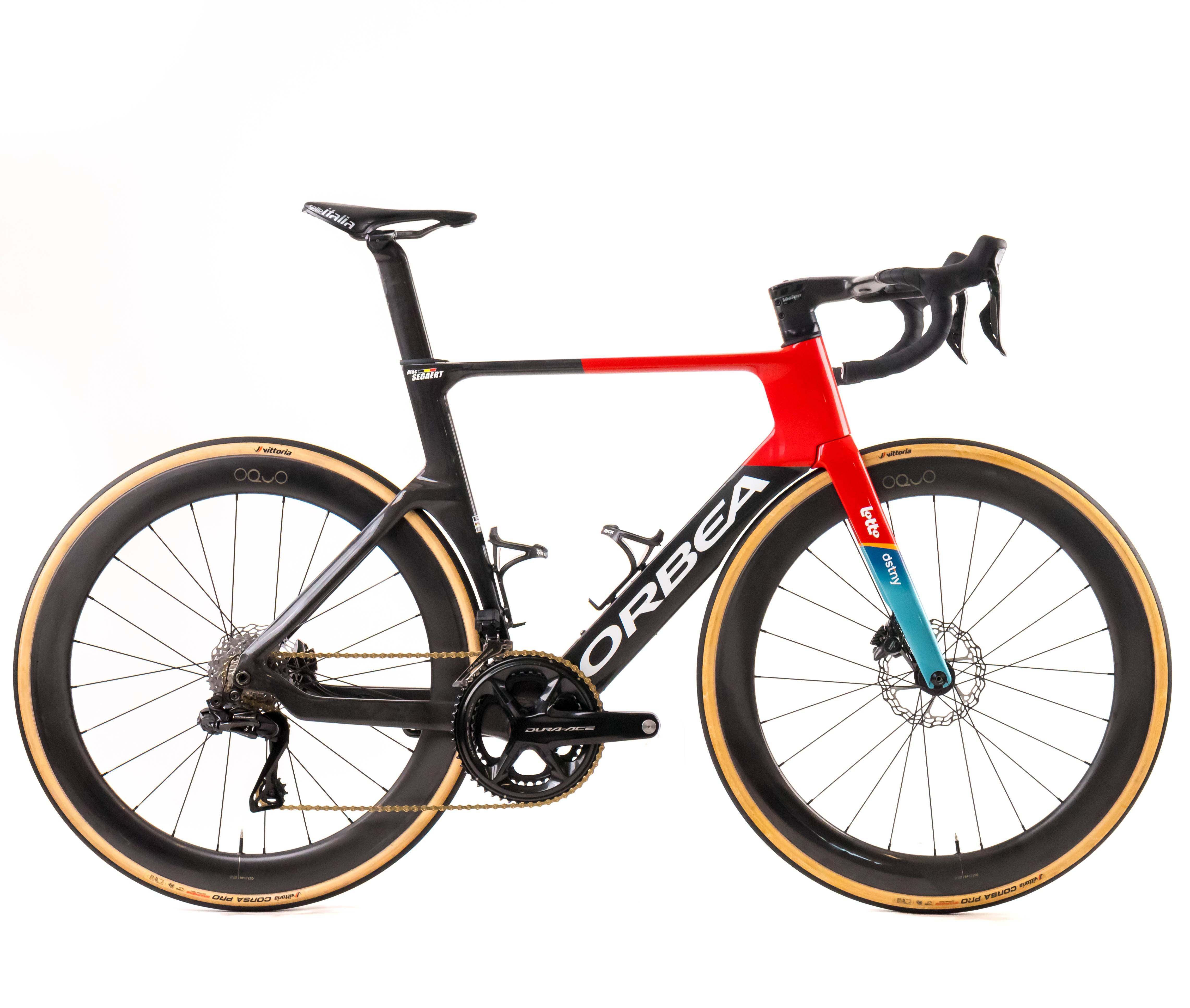 Orbea Orca Aero 2024 - Shimano Dura-Ace Di2 2x12sp Power Meter - Oquo RP57LTD (New) - Bikeroom / 55 / black/red/blue