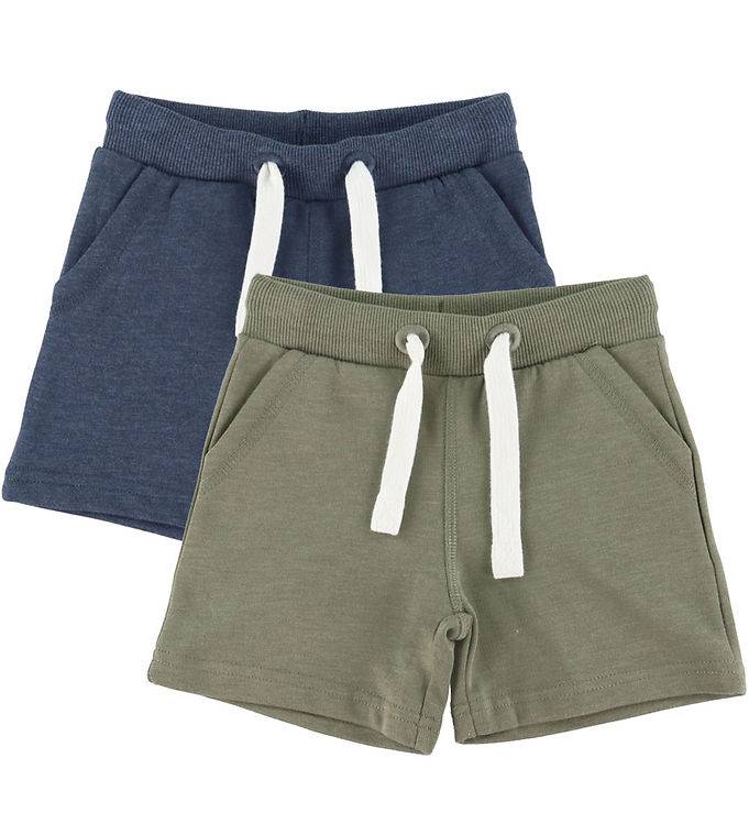 Minymo Sweatshorts - 2-pak - Vetiver - Minymo - 9 år (134) - Shorts
