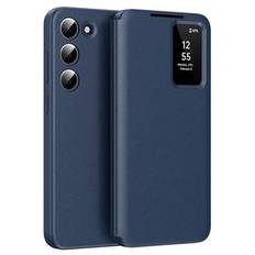 Samsung Galaxy S22 5G Smart Clear View Flip etui med kortplads - Safir