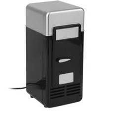 Svart abs 5v 10w usb 19.4 x 9 x 9cm bil mini kylskåp bil bärbar dryck svalare båtresor kosmetiska kylskåp