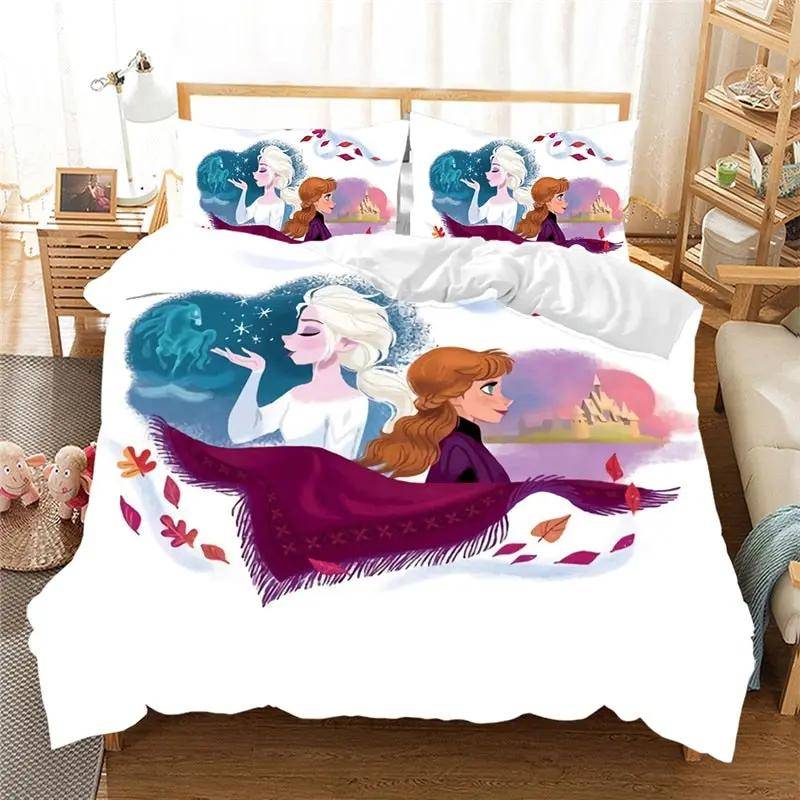 Påslakan Anna och Elsa vit, 210 x 240 cm
