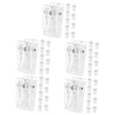 NUOBESTY 5 Set Märkehållare Badge Clips För Id-Kort Självhäftande Badge Clips Namn Badge Clips Badge Clips For Work Badge Work Badge Clips För Badge Clips För Namnskylt Id-Kort Clip 10 st*5