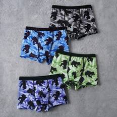 4-pack bekväma boxershorts med monster- och kamouflagemönster för pojkar - Multifärgad (6Y,7Y,4Y,5Y)