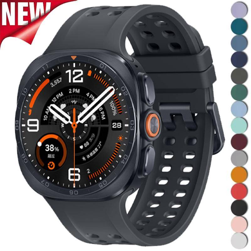 Original Silikonarmband för Samsung Galaxy Watch Ultra 2 47mm 2026 Sportarmband Armband för Galaxy Watch Ultra 2/1 47mm Armband gray