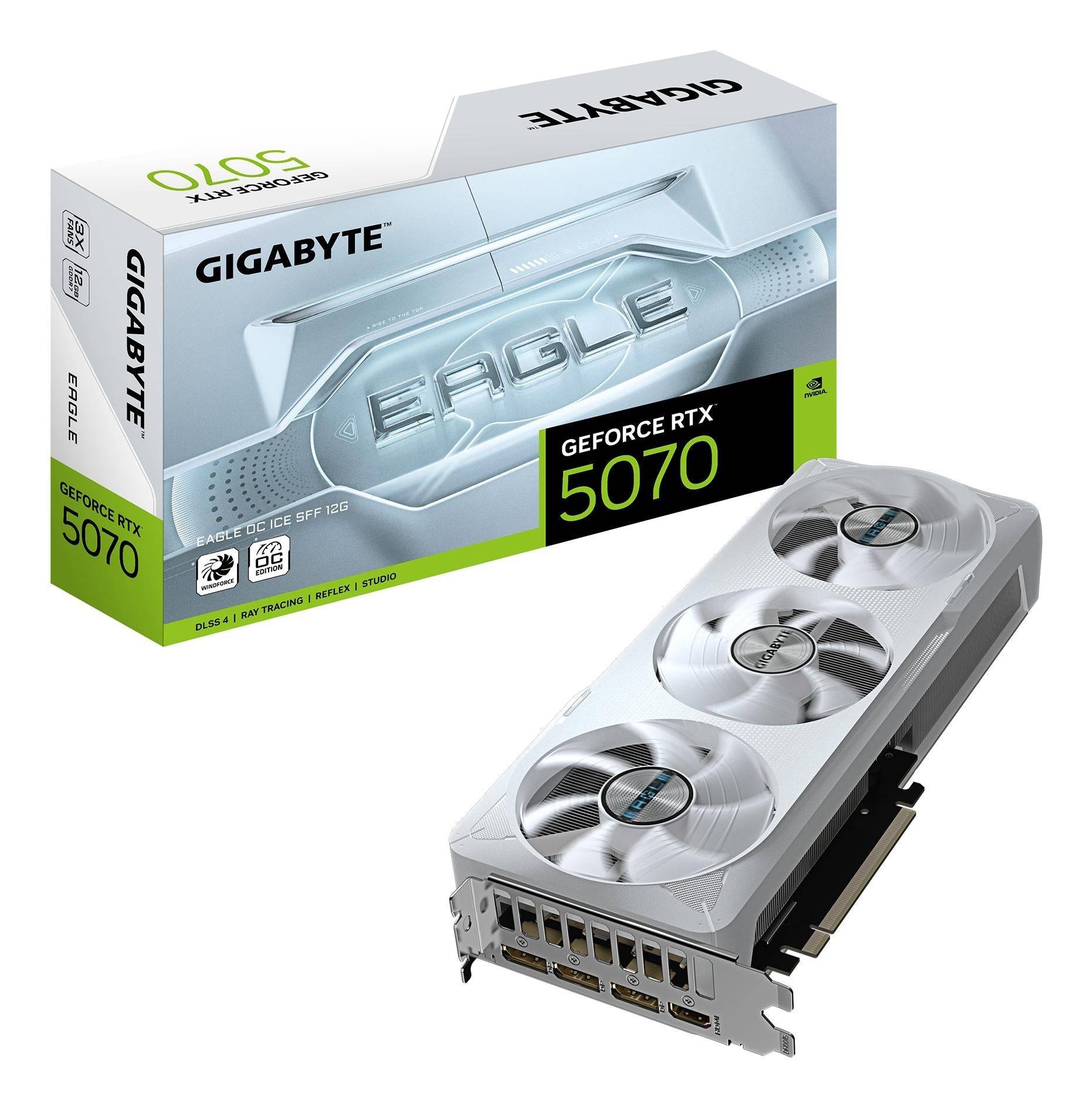 Gigabyte GeForce RTX 5070 EAGLE ICE OC 12GB Grafikkort - Forventet levering: 7 hverdage