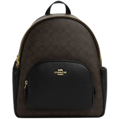 Backpack Purse For Women,Leather Shoulder Handbag,Traveling School Shopping Backpack,Court 28,CZ176 IMXAQ - Black With Dark Brown Old Flowers