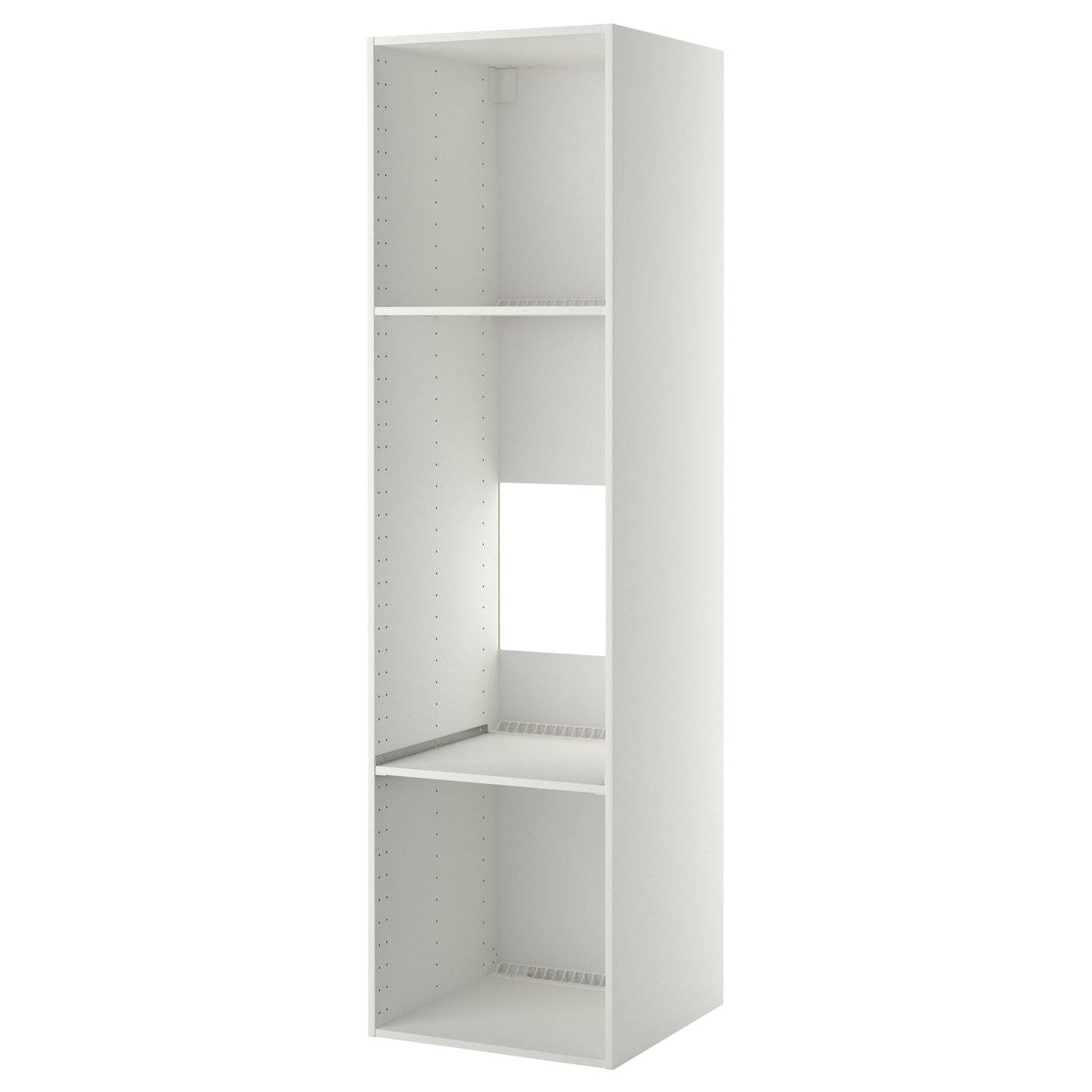 METOD Högskåpsstomme för kyl/ugn, vit, 60x60x220 cm