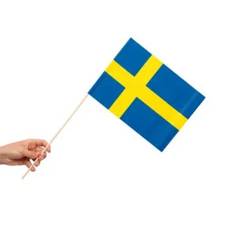 Papirflag på pind 10 stk - Sverige