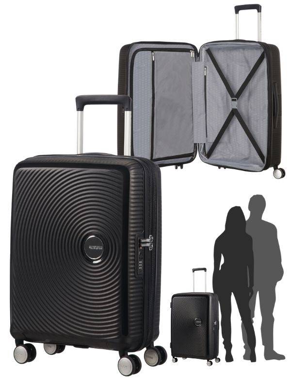 American Tourister Soundbox Spinner - kuffert der kan udvides - 77 cm - sort