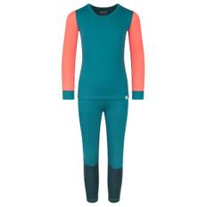 Trollkids Kid's Merino Baselayer Set II Merino undertøj Børn størrelse 128 farve turkis
