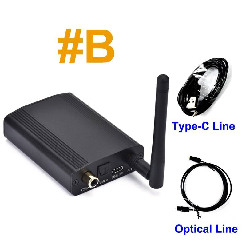 Csr 8675 bluetooth 5.0 24 bitar /96k aptx aptx-hd ldac mottagare digital ljud hifi koaxial optisk spdif trådlös adapter - B