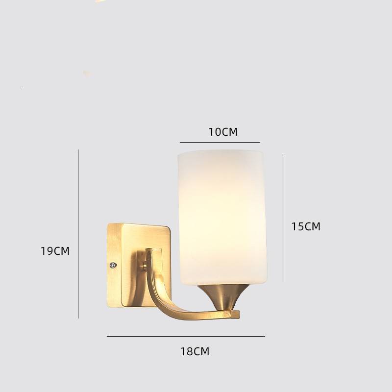 Bedroom Bedside Wall Lamp Hallway Hallway Indoor Living Room - Copper single head / No bulb