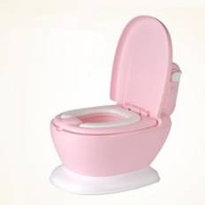 0-8 &#xE5;r gammal h&#xF6;g barn kul musik toaletter barn urinal kvinnlig baby rosa kommode baby pojke bl&#xE5; potta pu kudde simulering toalett - Rosa h&#xE5;rd kudde
