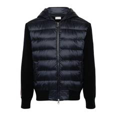 MONCLER HYBRID HOODED SWEATER Size: M, colour: NAVY