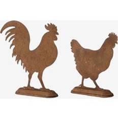Wikholm Form - Hen & Rooster S/2 - Brun - Påskpynt - Från Homeroom