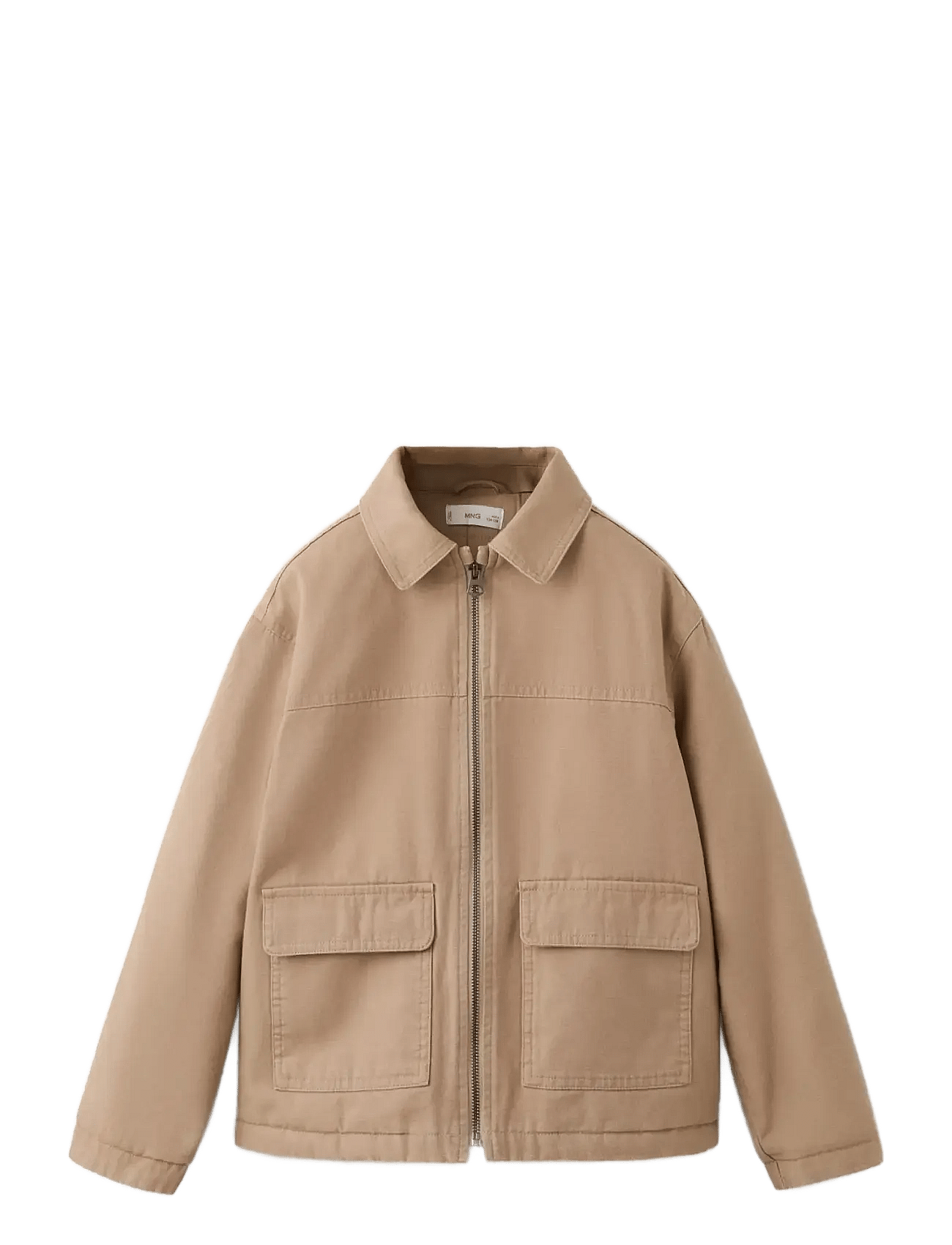 Mango Twill Jacket With Pockets - Beige - 128